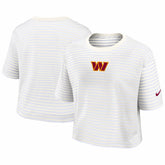 NFL Washington Commanders Women's Striped Cropped T-Shirt