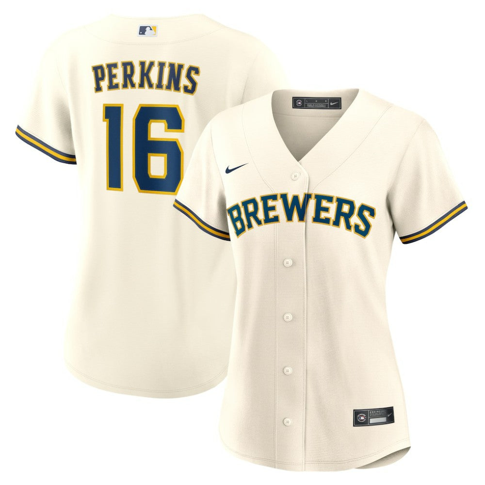 Blake Perkins Milwaukee Brewers Women's Home Replica Jersey - Cream | Nike
