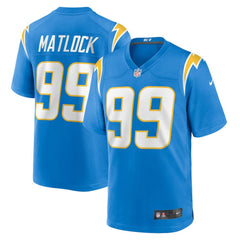 NFL Los Angeles Chargers Scott Matlock Team Game Jersey