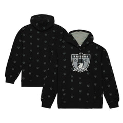 NFL Las Vegas Raiders Allover Print Fleece Pullover Hoodie