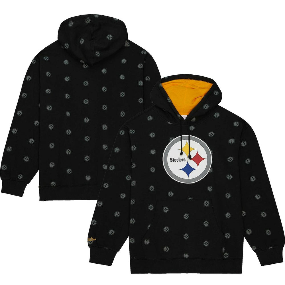 NFL Pittsburgh Steelers Allover Print Fleece Pullover Hoodie