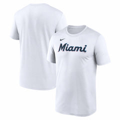 Miami Marlins New Legend Wordmark Dri-FIT T-Shirt - White | Nike
