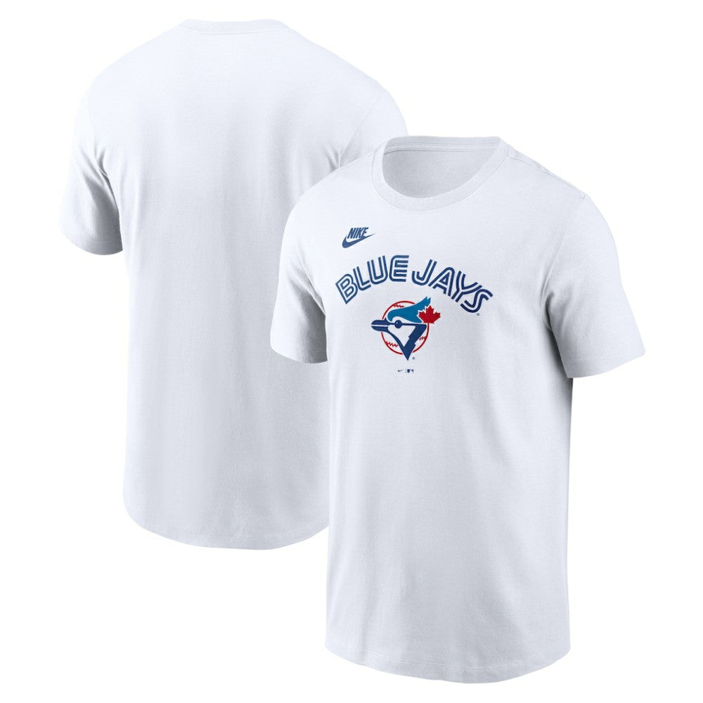 Toronto Blue Jays Cooperstown Collection Wordmark T-Shirt - White | Nike