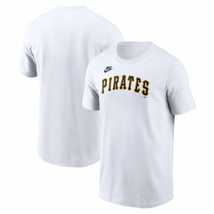 Pittsburgh Pirates Cooperstown Collection Wordmark T-Shirt - White | Nike