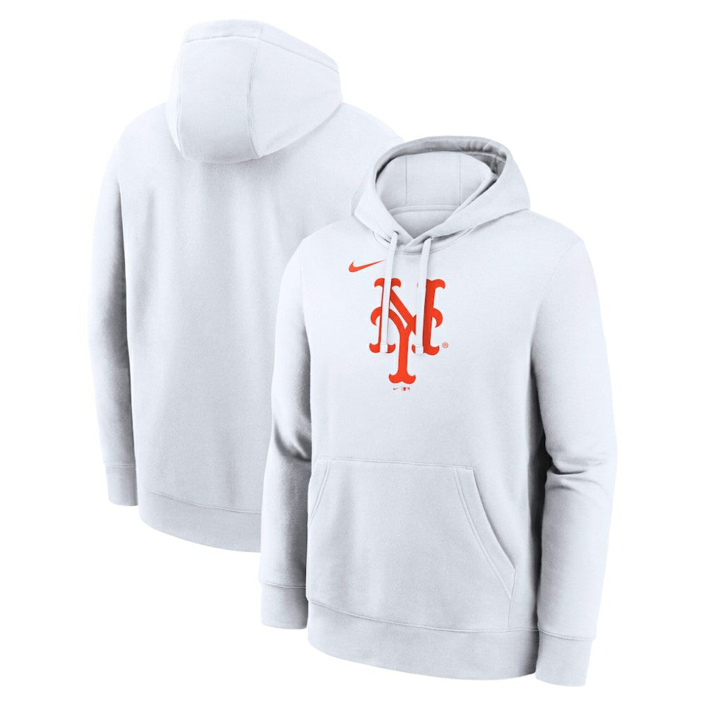 New York Mets Logo Club Hoodie - White | Nike