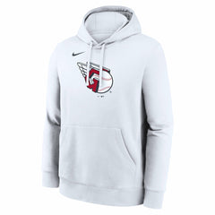 Cleveland Guardians Logo Club Hoodie - White | Nike