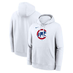 Chicago Cubs Logo Club Hoodie - White | Nike