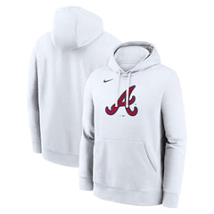 Atlanta Braves Logo Club Hoodie - White | Nike