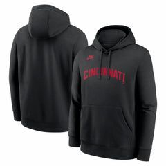 Cincinnati Reds Cooperstown Collection Wordmark Club Hoodie - Black | Nike