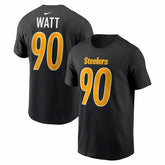 NFL Pittsburgh Steelers T.J. Watt Carbon Name & Number T-Shirt
