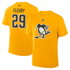 Marc-Andre Fleury Pittsburgh Penguins Fanatics Authentic Stack Name & Number T-Shirt