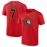 Brady Tkachuk Ottawa Senators Fanatics Captain's Patch Authentic Stack Name & Number T-Shirt