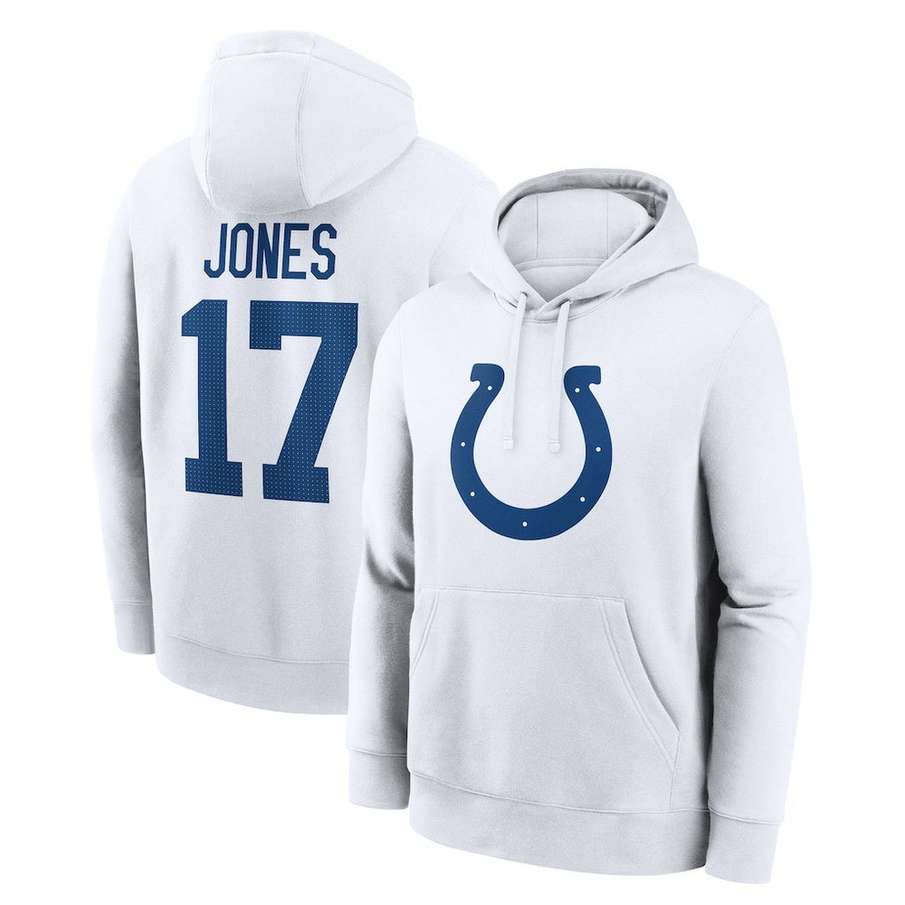 NFL Indianapolis Colts Daniel Jones Player Name & Number Fleece Hoodie