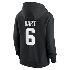 NFL New York Giants Jaxson Dart Women's Player Name & Number Fleece Hoodie