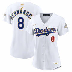 Enrique Hernández Los Angeles Dodgers Women's 2026 Gold Collection Stadium Jersey - White | Nike