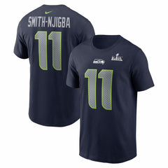 NFL Seattle Seahawks Jaxon Smith-Njigba Super Bowl LX Patch Name & Number T-Shirt