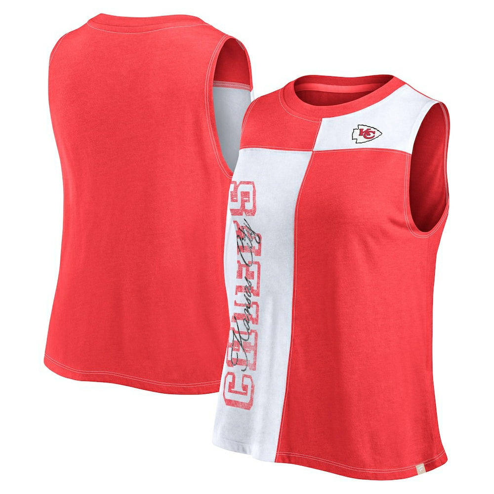 NFL Kansas City Chiefs Women's Script Color Block Tank Top