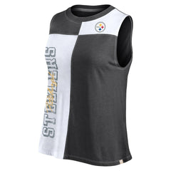 NFL Pittsburgh Steelers Women's Script Color Block Tank Top