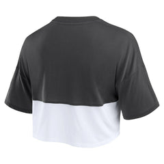 NFL Atlanta Falcons Women's Boxy Color Split Cropped T-Shirt