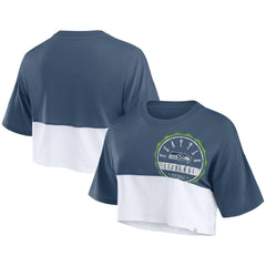 NFL Seattle Seahawks Women's Boxy Color Split Cropped T-Shirt