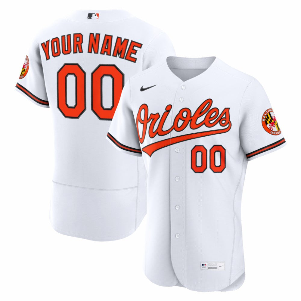 Baltimore Orioles Home Authentic Custom Jersey - White | Nike