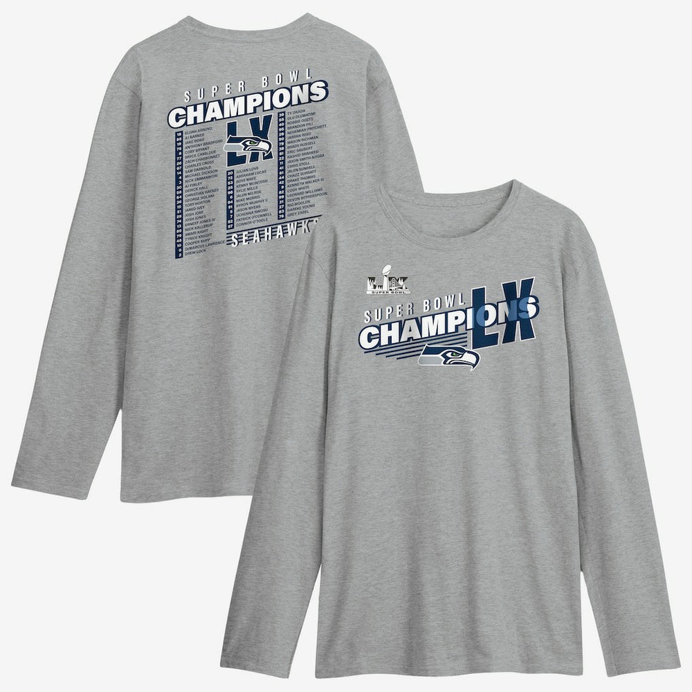 NFL Seattle Seahawks Super Bowl LX Champions Best Teammates Roster Long Sleeve T-Shirt