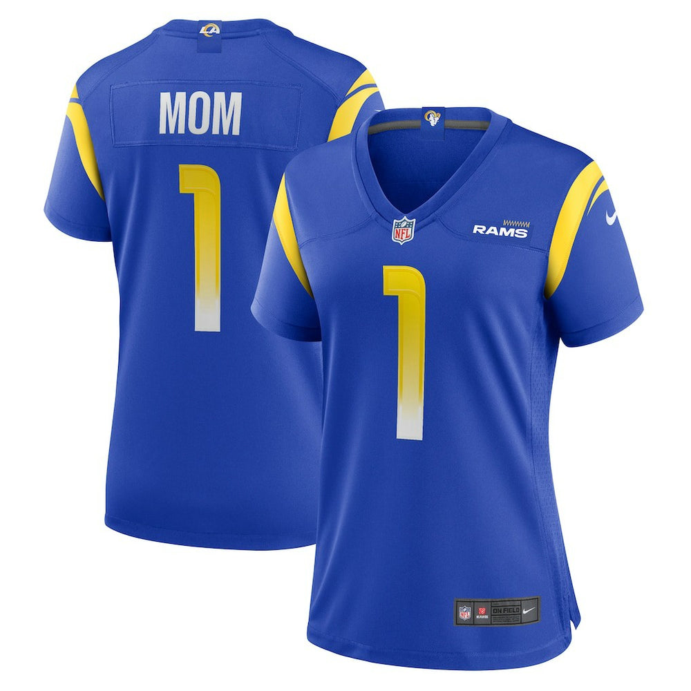 NFL Los Angeles Rams Number 1 Mom Women's Game Jersey