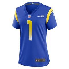 NFL Los Angeles Rams Number 1 Mom Women's Game Jersey