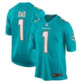NFL Miami Dolphins Number 1 Dad Game Jersey