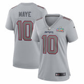 NFL New England Patriots Drake Maye Women's Super Bowl LX Patch Atmosphere Fashion Game Jersey