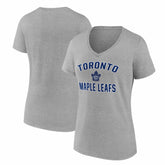 Toronto Maple Leafs Logo Athletic Women's Arch Victory V-Neck T-Shirt