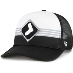 Chicago White Sox Lift Off Foam Front Mesh Trucker Adjustable Hat - Black | 47 brand