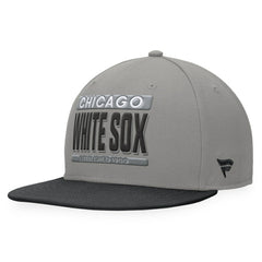 Chicago White Sox Line Drive Two-Tone Snapback Hat - Gray/Black