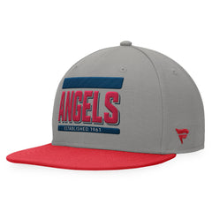 Los Angeles Angels Line Drive Two-Tone Snapback Hat - Gray/Red