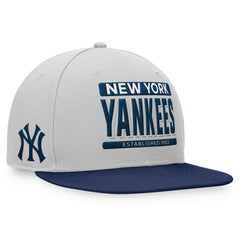 New York Yankees Line Drive Two-Tone Snapback Hat - Gray/Navy