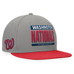 Washington Nationals Line Drive Two-Tone Snapback Hat - Gray/Red