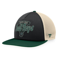 Tampa Bay Rays Cooperstown Collection Talley Foam Trucker Snapback Hat - Black/Green