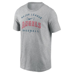 Los Angeles Angels Home Team Athletic Arch T-Shirt - Heather Gray | Nike