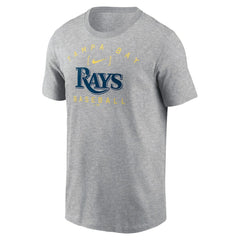 Tampa Bay Rays Home Team Athletic Arch T-Shirt - Heather Gray | Nike