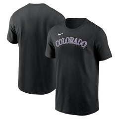 Colorado Rockies Fuse Wordmark T-Shirt - Black | Nike