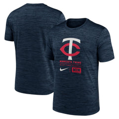 Minnesota Twins Large Logo Velocity T-Shirt - Navy | Nike