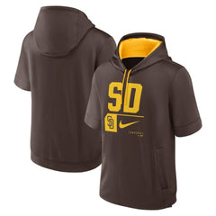 San Diego Padres Tri Code Lockup Short Sleeve Pullover Hoodie - Brown | Nike