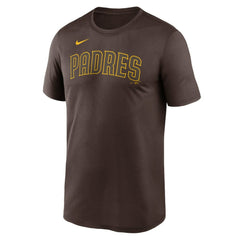 San Diego Padres Legend Fuse Wordmark T-Shirt - Brown | Nike