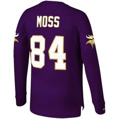 NFL Minnesota Vikings Randy Moss Big & Tall Retired Player Name & Number Long Sleeve Top
