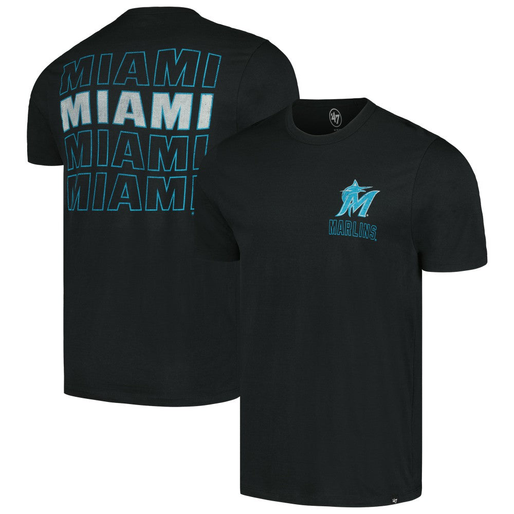 Miami Marlins Hang Back Franklin T-Shirt - Black | 47 brand
