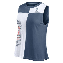 Detroit Tigers Women's Color-Block Tank Top - Navy/White