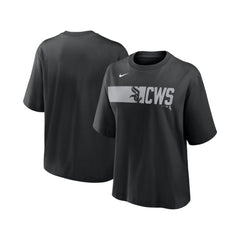 Chicago White Sox Women's Knockout Boxy T-Shirt - Black | Nike