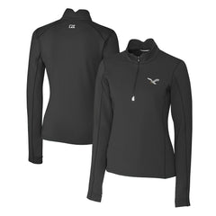 NFL Philadelphia Eagles Cutter & Buck Women's Gridiron Classics Logo DryTec Traverse Stretch Quarter-Zip Pullover Top