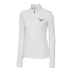 NFL Philadelphia Eagles Cutter & Buck Women's Gridiron Classics Logo DryTec Traverse Stretch Quarter-Zip Pullover Top