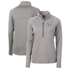 NFL Philadelphia Eagles Cutter & Buck Women's Gridiron Classics Logo Adapt Eco Knit Stretch Recycled Half-Zip Pullover Top